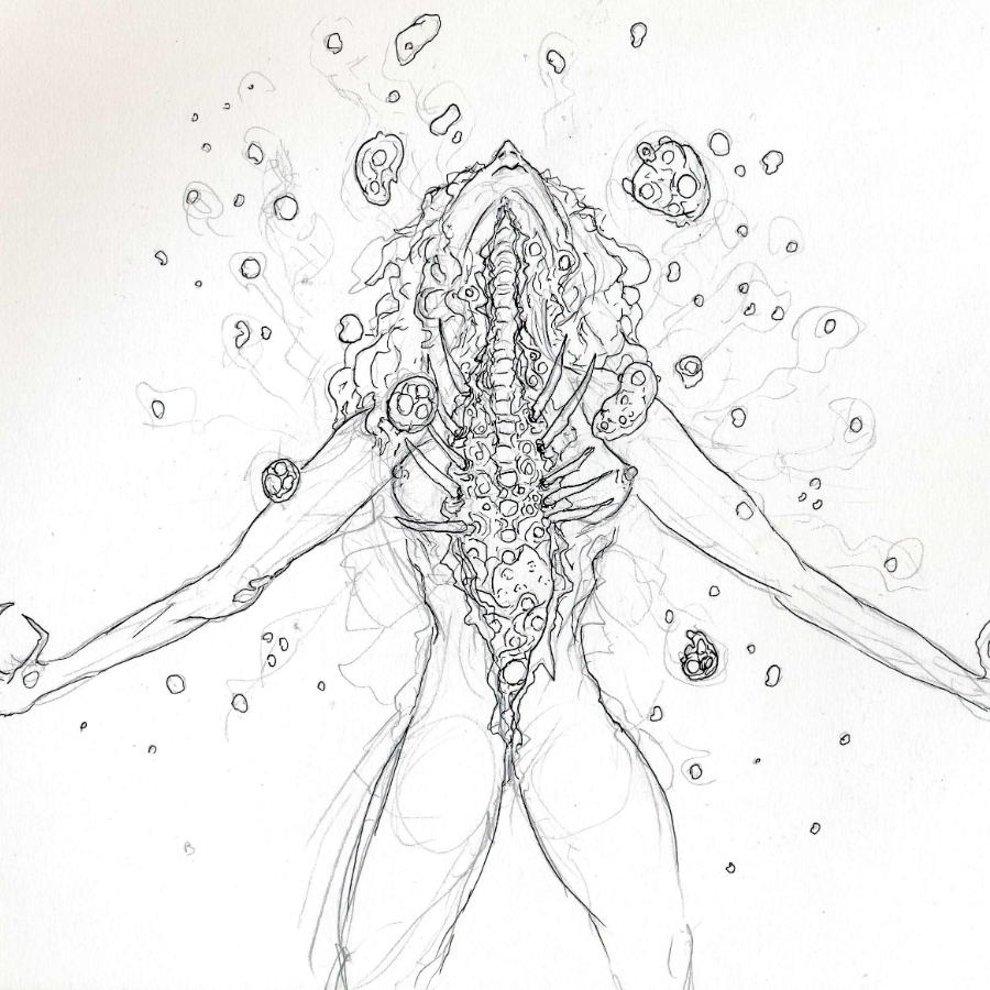un dessin généré par intelligence artificiel ia par François Monthoux artiste suisse