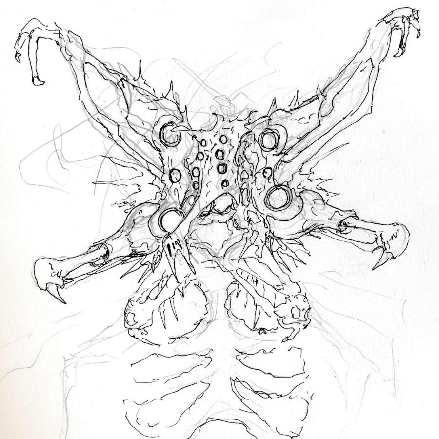 un dessin généré par intelligence artificiel ia par François Monthoux artiste suisse