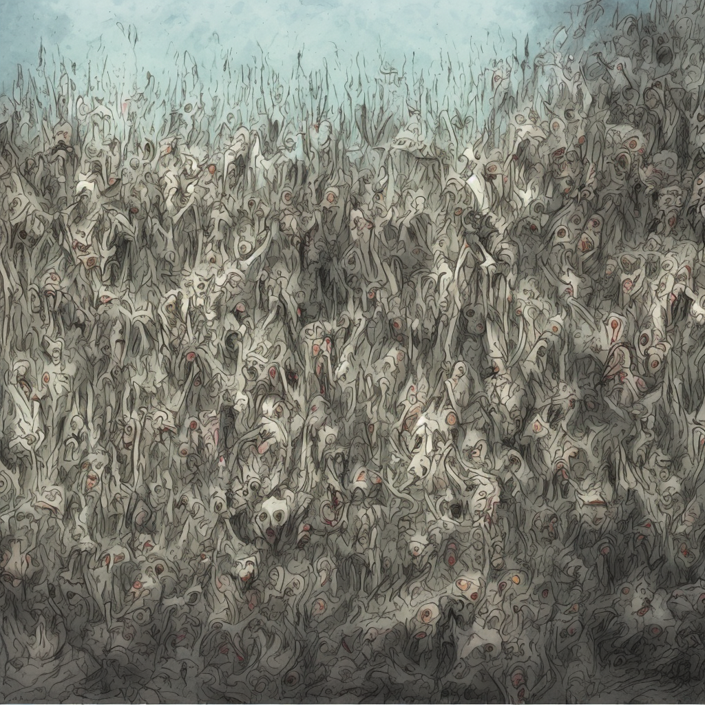un dessin généré par intelligence artificiel ia par François Monthoux artiste suisse